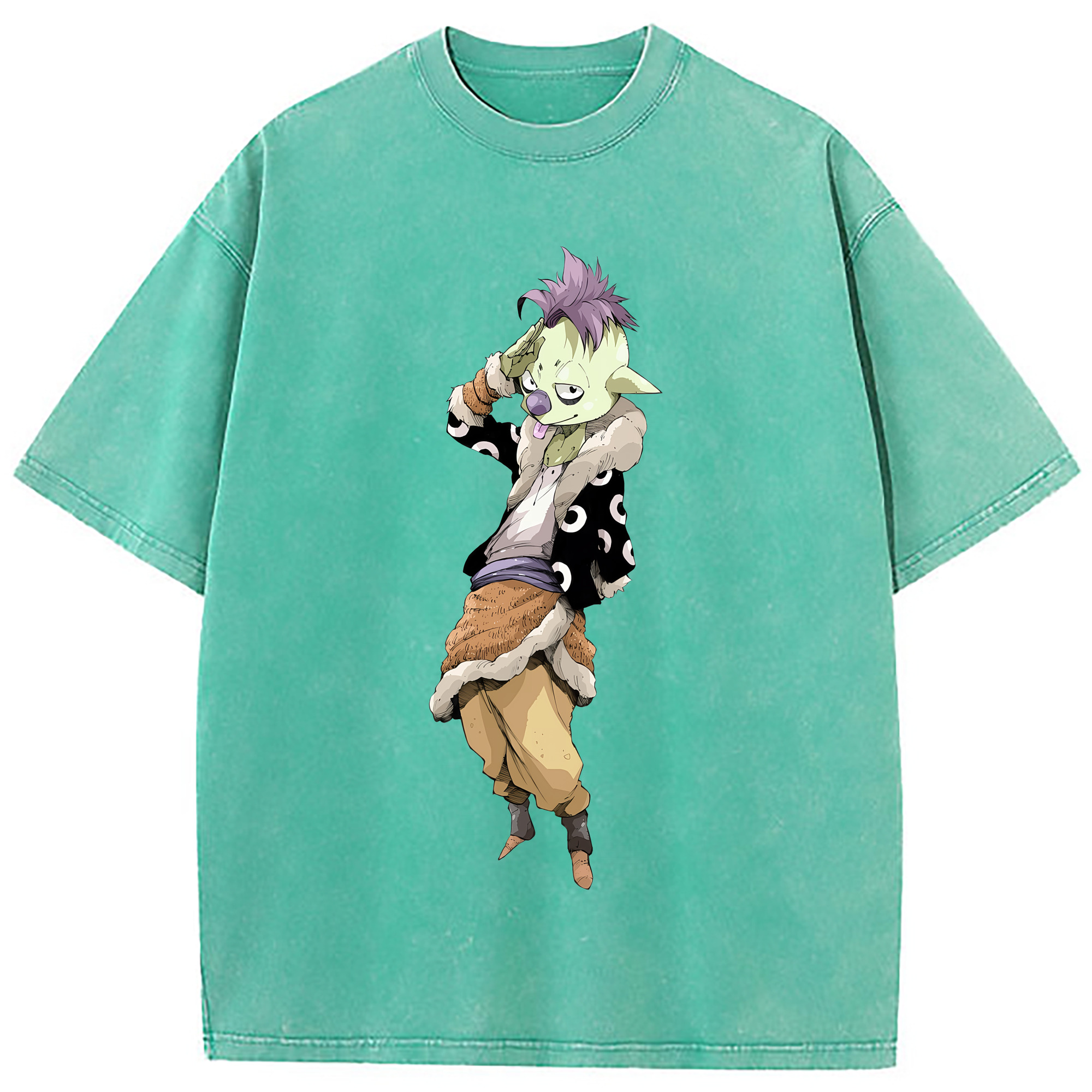 （画像用） 転スラ Regarding Reincarnated to Slime 綿100% ヴィンテージ風 半袖Tシャツ（フロントプリント）